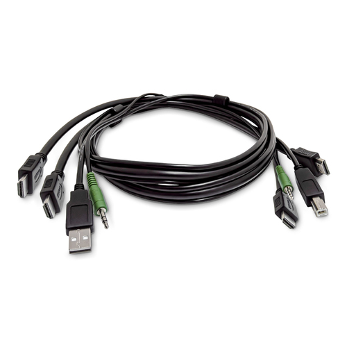 StarTech.com - Câble adaptateur - Conformité TAA - HDMI, USB type A, prise audio de 3,5 mm mâle pour HDMI, USB Type B, prise audio de 3,5 mm mâle - 1.8 m 