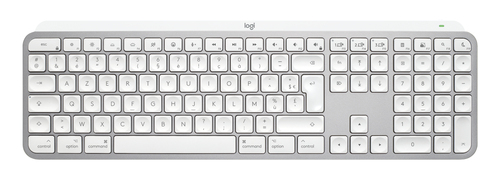 Logitech Master Series MX Keys S for Mac - Clavier - full size - rétroéclairé - sans fil - Bluetooth LE - AZERTY - Français - gris pâle 