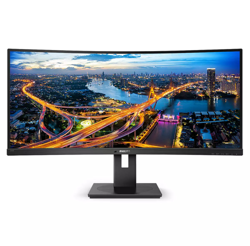 Philips 345B1C - Écran LED - incurvé - 34" - 3440 x 1440 WQHD @ 100 Hz - VA - 300 cd/m² - 3000:1 - 5 ms - 2xHDMI, DisplayPort - haut-parleurs - texture noire