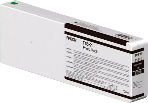 Epson T55K1 - 700 ml - photo noire - original - cartouche d'encre - pour SureColor SC-P6000, SC-P7000, SC-P7000V, SC-P8000, SC-P9000, SC-P9000V 