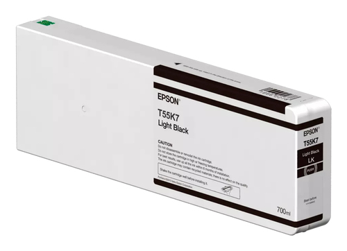 Epson T55K7 - 700 ml - noir clair - original - cartouche d'encre - pour SureColor SC-P6000, SC-P7000, SC-P7000V, SC-P8000, SC-P9000, SC-P9000V 