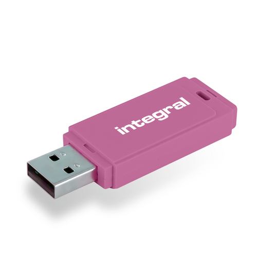 Integral Neon - Clé USB - 128 Go - USB 2.0 - rose 