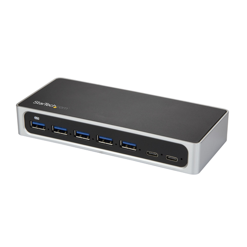 StarTech.com Hub USB-C à 7 ports avec alimentation externe - Concentrateur USB Type-C vers 5x USB A et 2x USB-C - USB 3.0 - Concentrateur (hub) - 5 x SuperSpeed USB 3.0 + 2 x USB-C - de bureau 