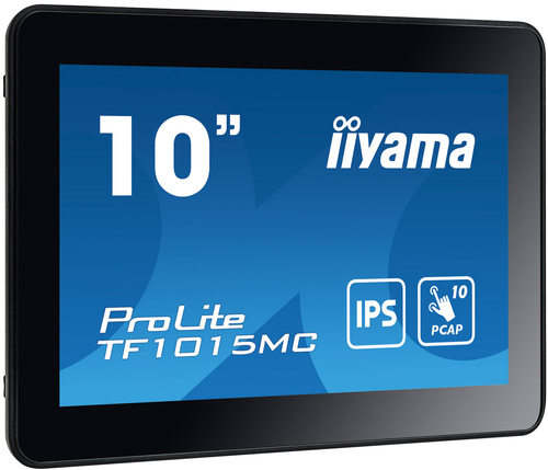 iiyama ProLite TF1015MC-B3 - Écran LCD - 10.1" (10" visualisable) - cadre ouvert - écran tactile - 1280 x 800 WXGA - IPS - 500 cd/m² - 800:1 - 29 ms - HDMI, VGA, DisplayPort - noir 