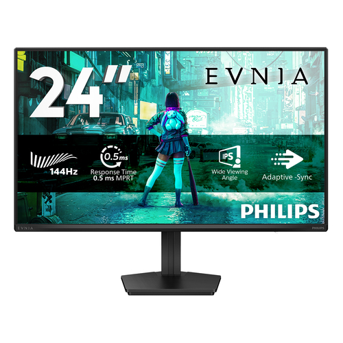 Philips Evnia 3000 24M2N3200NF - Écran LED - jeux - 24" (23.8" visualisable) - 1920 x 1080 Full HD (1080p) @ 144 Hz - IPS - 300 cd/m² - 1500:1 - HDR10 - 0.5 ms - HDMI, DisplayPort - Charbon 