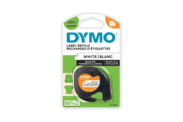 Ruban transfert DYMO vêtement N&B 12mmX2m 