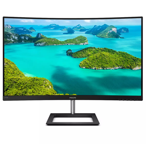 Philips E-line 272E1CA - Écran LED - incurvé - 27" - 1920 x 1080 Full HD (1080p) @ 75 Hz - VA - 250 cd/m² - 3000:1 - 4 ms - HDMI, VGA, DisplayPort - haut-parleurs - noir texturé 