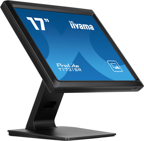 iiyama ProLite T1731SR-B1S - Écran LED - 17" - écran tactile - 1280 x 1024 - TN - 250 cd/m² - 1000:1 - 5 ms - HDMI, VGA, DisplayPort - haut-parleurs - noir, mat 