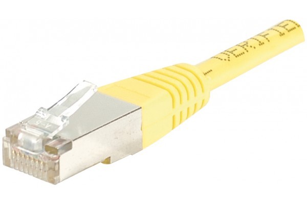 Cordon RJ45 catégorie 6 F/UTP jaune - 50 m 