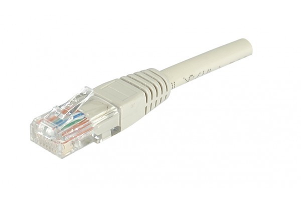 Cordon RJ45 catégorie 5e U/UTP gris - 1 m 