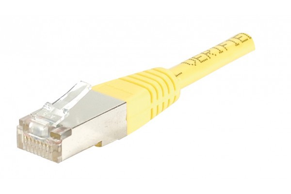 Cordon RJ45 catégorie 5e F/UTP jaune - 0,5 m 