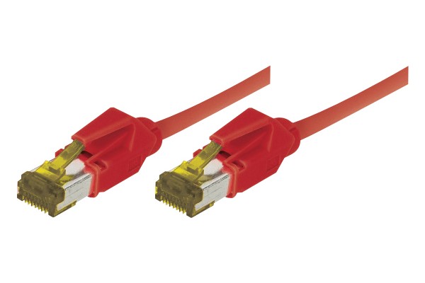 Cordon RJ45 sur câble catégorie 7 S/FTP LSOH snagless rouge - 15 m 