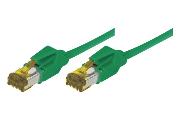 Cordon RJ45 sur câble catégorie 7 S/FTP LSOH snagless vert - 15 m 