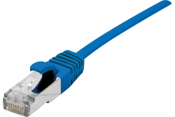 DEXLAN Cordon RJ45 CAT 6A S/FTP LSOH Ultra Fin bleu - 0,3 m 