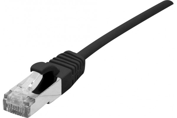 DEXLAN Cordon RJ45 CAT 6A S/FTP LSOH Ultra Fin noir - 1 m 