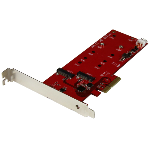 Startech Carte contrôleur PCI Express pour 2 SSD M.2 NGFF - Adaptateur PCIe vers 2x SSD SATA III 6 Gb/s - Contrôleur de stockage - M.2 - M.2 Card / SATA 6Gb/s - PCIe 2.0 x2 - pour P/N: BNDTB10GI, BNDTB210GSFP, BNDTB310GNDP, BNDTB410GSFP, BNDTB4M2E1, BNDTB 