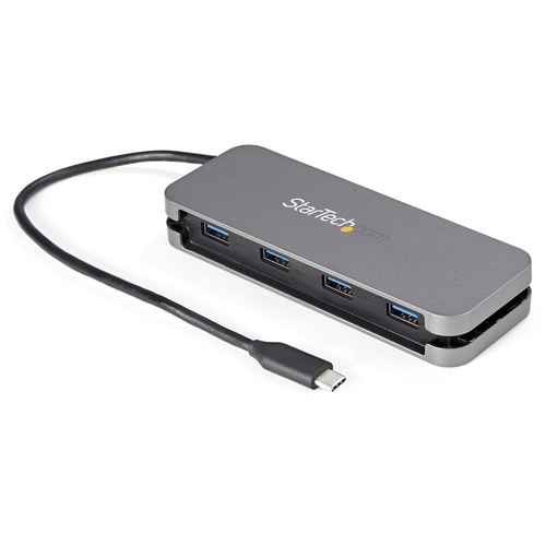 Ce hub USB-C à 4 ports vous permet de connecter quatre périphériques SuperSpeed USB 3.2 Gen 1 (5 Gb/s) à votre ordinateur portable ou fixe USB-C : la solution idéale pour ajouter des ports USB à un appareil disposant d"un nombre limité de ports USB libre 