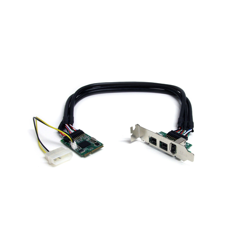 StarTech.com Carte FireWire Mini PCI Express 1394 de 3 ports - 2b (FireWire 800) 1a (FireWire 400) - Adaptateur FireWire - PCIe Mini Card - FireWire 800 - 2 ports + 1 x FireWire 