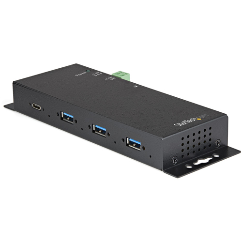 StarTech.com Hub USB-C 10Gbps à 4 Ports - Hub USB Type-C Industriel Métallique avec 3xUSB-A & 1xUSB-C - Protection ESD/Surtension - Hôte USB-C ou USB-A - Alimenté par USB - Montable (HB31C3A1CME) - Concentrateur (hub) - 1 x USB-C + 3 x USB 3.1 - de bureau 