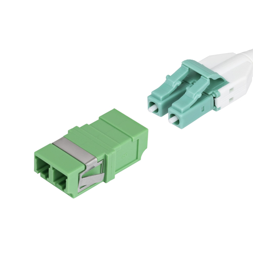 Startech - Coupleur réseau - mode unique LC/APC (F) pour mode unique LC/APC (F) - fibre optique - duplex - 9 / 125 micromètres - OS1/OS2 - passif, sans bride, empreinte SC - vert (pack de 10) 