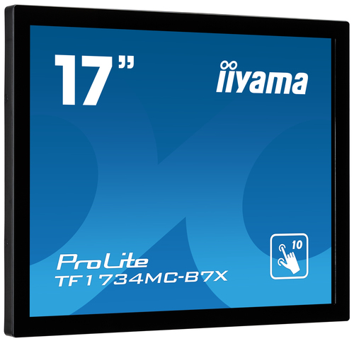 iiyama ProLite TF1734MC-B7X - Écran LED - 17" - cadre ouvert - écran tactile - 1280 x 1024 - IPS - 350 cd/m² - 1000:1 - 5 ms - HDMI, VGA, DisplayPort - noir