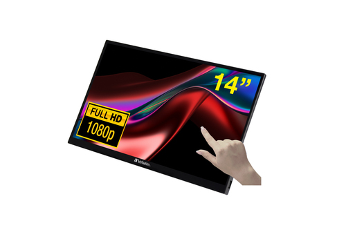 Verbatim PMT-14 Portable Touchscreen Monitor 14" Full HD 1080p Metal Housing 