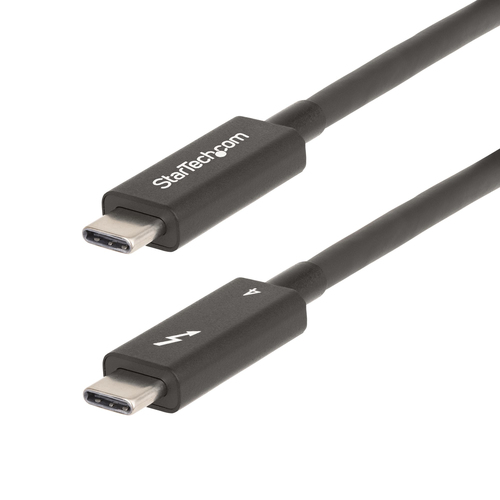 StarTech.com Câble Thunderbolt 4 Actif de 2m, 40Gps, 100W PD, Vidéo 4K/8K - Câble USB - USB-C (M) pour USB-C (M) - USB 3.2 Gen 2 / USB4 / Thunderbolt 3 / Thunderbolt 4 / DisplayPort 1.4a - 2 m - actif, Alimentation USB (100 W), support pour 8K60Hz, suppor 