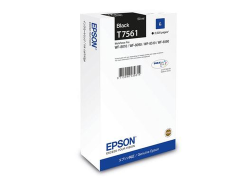 EPSON Ink Cart/T7561 L 50ml BK - disponible 15 jours
