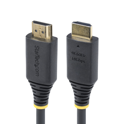 StarTech.com 30cm (1ft) High Speed HDMI Cable, 4K60Hz - Premium High speed - câble HDMI avec Ethernet - HDMI mâle pour HDMI mâle - 30 cm - blindé - noir - sans halogène, passif, support pour 4K60Hz, support 1080 p 240 Hz, support pour 2K144Hz 