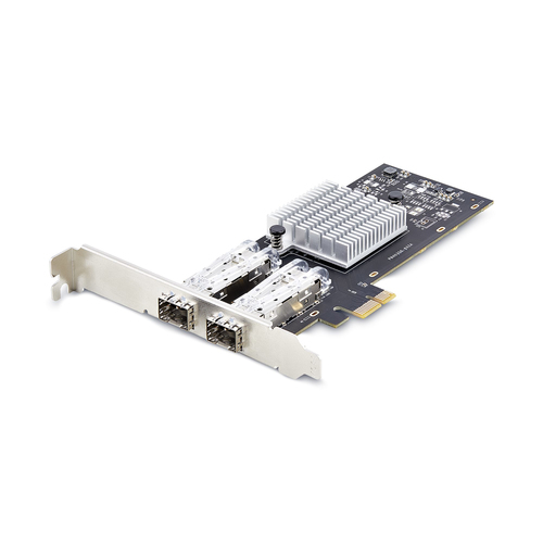 Startech Carte Réseau GbE SFP 2 Port, Fibre Optique PCIe Ethernet NIC - Adaptateur réseau - PCIe 2.0 - Gigabit SFP x 2 - noir 