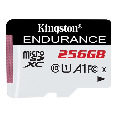 Kingston High Endurance - Carte mémoire flash - 256 Go - A1 / UHS-I U1 / Class10 - microSDXC UHS-I U1 