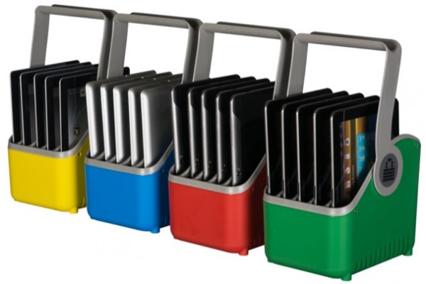 LOCKNCHARGE LOT DE 4 PETITS PANIERS POUR TABLETTES/NOTEBOOKS (<11") 