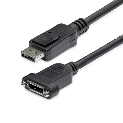 StarTech.com Câble DispalyPort à montage sur panneau de 91cm - F/M Noir - Câble DisplayPort - DisplayPort (M) pour DisplayPort (F) - 91.4 cm - verrouillé, moulé - noir - pour P/N: CDP2DP141MB, CDP2DP146B, CDP2DPMM1MB, CDP2DPMM6B, DISPL3M, DP2MDPMF3, MDP2D 