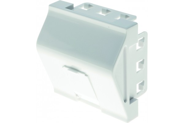 Plastron 45x45 incliné 30° pour 1 port RJ45 keystone 