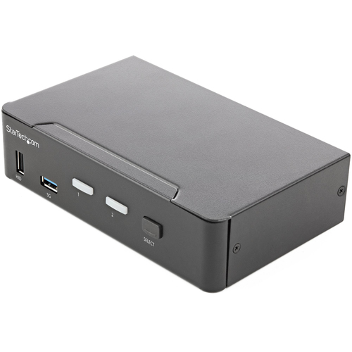 StarTech.com Commutateur KVM HDMI à 2 Ports - Moniteur Unique 4K 60Hz Ultra HDR - KVM de Bureau HDMI 2.0 avec Hub USB 3.0 (5Gbps) et 4x USB 2.0 HID, Audio - Commutation par Touches - TAA (SV231HU34K6) - Commutateur écran-clavier-souris/audio - 2 x KVM / a 