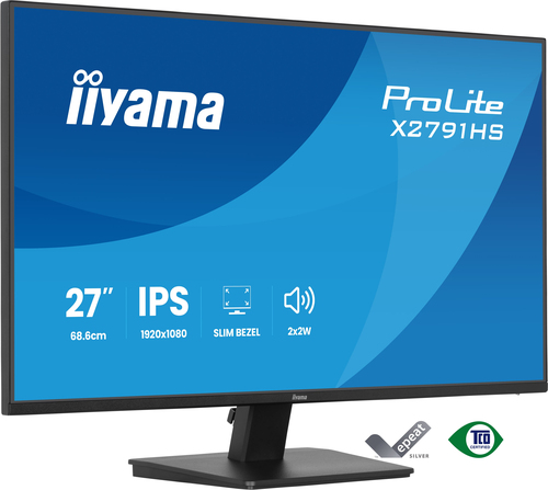iiyama ProLite X2791HS-B1 - Écran LED - 27" - 1920 x 1080 Full HD (1080p) @ 120 Hz - IPS - 350 cd/m² - 1500:1 - 1 ms - HDMI, DisplayPort - haut-parleurs - noir, mat 
