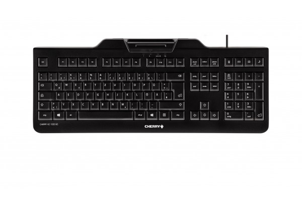 CHERRY Clavier (+cart puces) KC-1000 SC USB noir AZERTY (BE) 