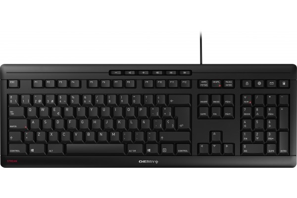 CHERRY Clavier STREAM KEYBOARD USB noir QWERTY (ES) 