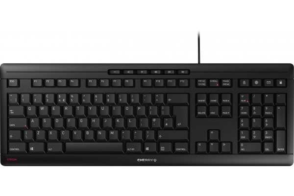 CHERRY Clavier STREAM KEYBOARD USB noir QWERTY (UK) 