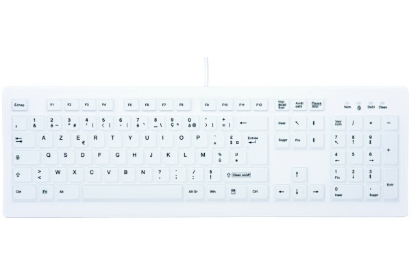 CHERRY Clavier AK-C8100 USB IP65 blanc (FR) 