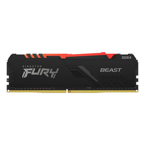 Kingston FURY Beast RGB - DDR4 - module - 8 Go - DIMM 288 broches - 3600 MHz / PC4-28800 - CL17 - 1.35 V - mémoire sans tampon - non ECC - noir 