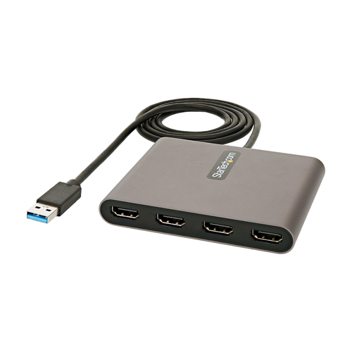 <p>Cet adaptateur USB 3.0 vers HDMI® vous permet d'étendre votre bureau en ajoutant quatre écrans ou moniteurs HDMI indépendants à votre ordinateur portable ou de bureau à l'aide d'un seul port USB Type-A.</p><h3>Optimisez votre productivité</h3><p>Ce 