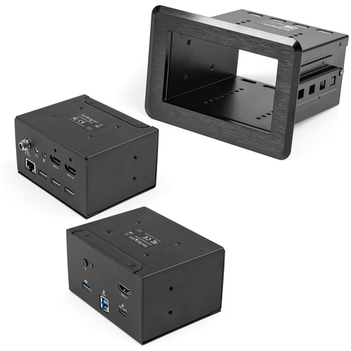 StarTech.com StarTech.com KITBZDOCK Boîtier de connectivité escamotable avec station d'accueil - 4K HDMI, Power Delivery USB-C ou USB-A - Station d'accueil - USB-C / USB 3.0 - HDMI - 1GbE - Conformité TAA 