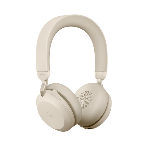 Jabra Evolve2 75 - Micro-casque - sur-oreille - Bluetooth - sans fil - Suppresseur de bruit actif - USB-A - isolation acoustique - beige - Certifié pour Microsoft Teams