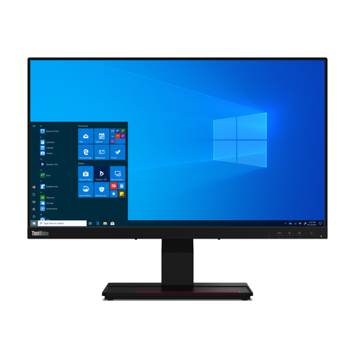 Lenovo ThinkVision T24t-20 - Écran LED - 24" (23.8" visualisable) - écran tactile - 1920 x 1080 Full HD (1080p) @ 60 Hz - IPS - 300 cd/m² - 1000:1 - 4 ms - HDMI, DisplayPort, USB-C - noir corbeau 