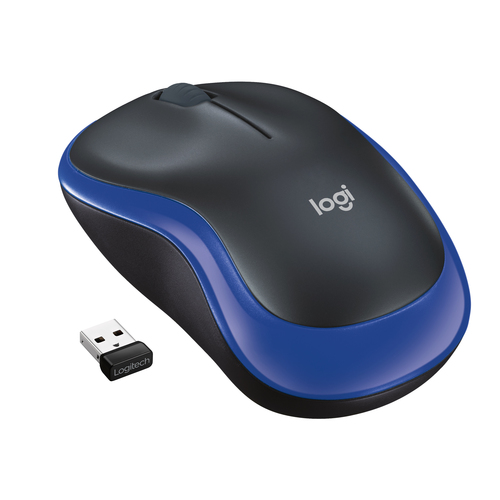 Logitech M185 - Souris - optique - sans fil - 2.4 GHz - récepteur sans fil USB - bleu 