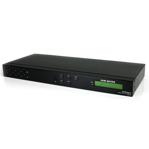 StarTech.com Repartiteur / commutateur de matrice video HDMI 4x4 avec audio et RS232 - Commutateur vidéo/audio - de bureau - pour P/N: ST121HDBT20L, ST121HDBT20S, ST121HDBTL, ST121HDBTPW, SVA12M2NEUA, SVA12M5NA 