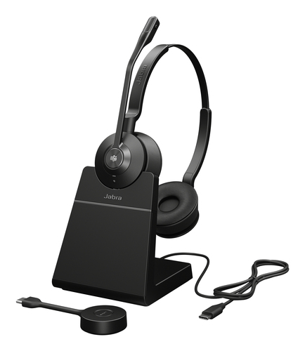 Jabra Engage 55 SE Stereo - Micro-casque - sur-oreille - DECT - sans fil - USB-C via adaptateur DECT - Certifié pour Microsoft Teams - disponible 48 / 72h