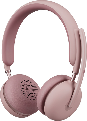 Logitech 2 - Micro-casque - sur-oreille - Bluetooth - sans fil - Suppresseur de bruit actif - USB-C via un adaptateur Bluetooth - rose - Certifié pour Microsoft Teams
