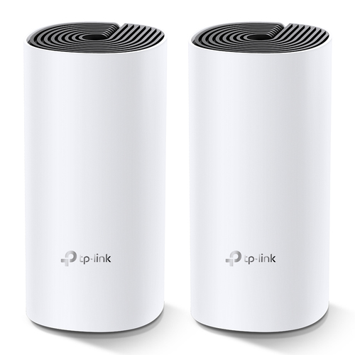 TP-Link DECO M4 - Système Wi-Fi - (2 routeurs) - jusqu'à 2800 pieds carrés - maillage 1GbE - Wi-Fi 5 - Bi-bande 
